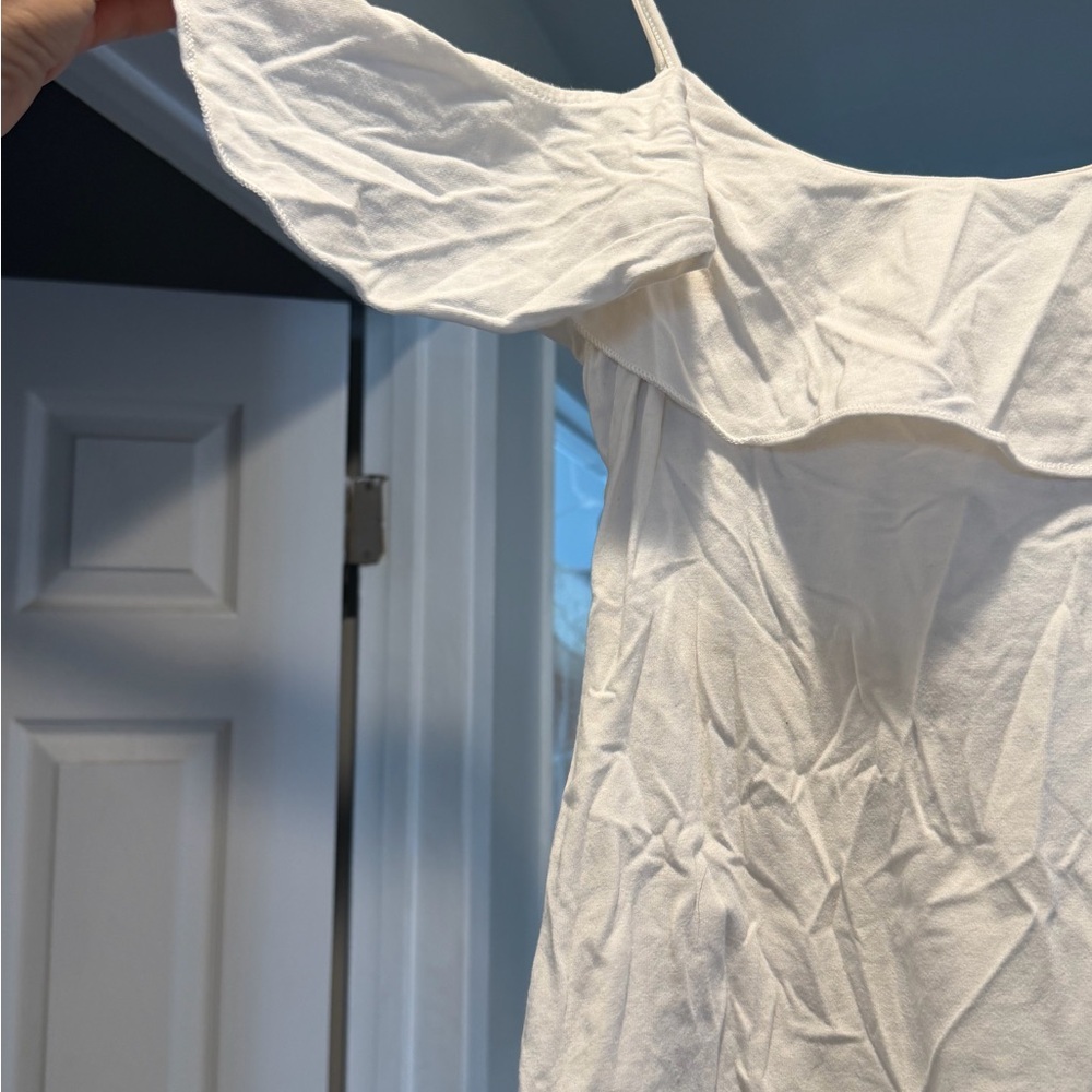 American Rag White Ruffle Bodysuit - Picture 3 of 4